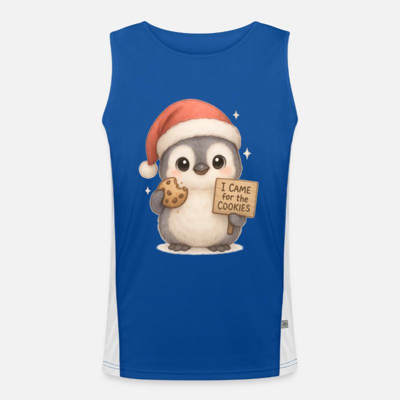 Biscuits de Noël Pingouins Débardeur respirant contrasté Homme 