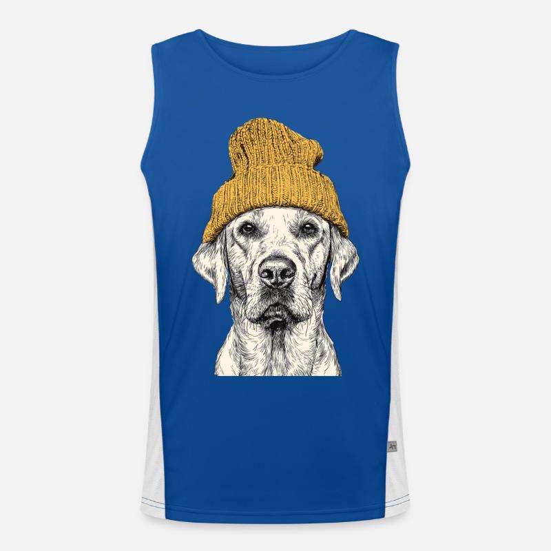 Beanie Retriever Funktionelles Kontrast-Tank Top für Männer 