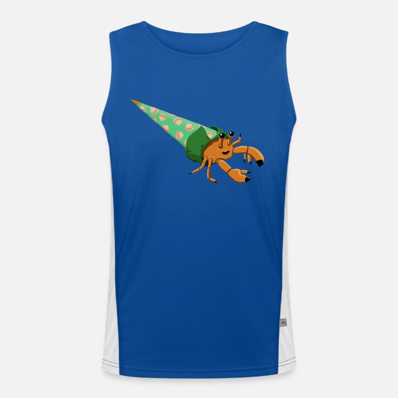 Hermit Crab School Cone Men's Functional Contrast Tank Top 