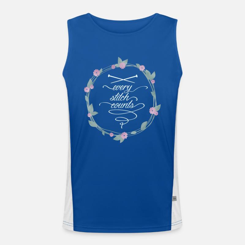 every stitch counts dark Funktionelles Kontrast-Tank Top für Männer 