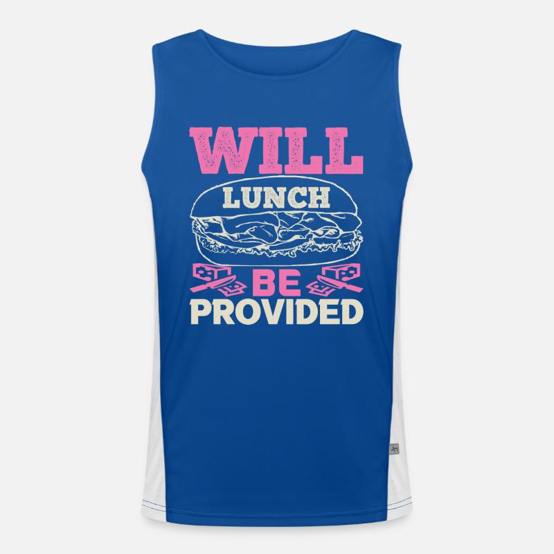 WIRD MITTAGESSEN ZUR VERFÜGUNG GESTELLT HUND Funktionelles Kontrast-Tank Top für Männer 