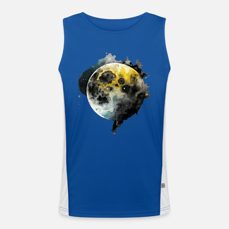 Moon Harmonic Gradient Men's Functional Contrast Tank Top 