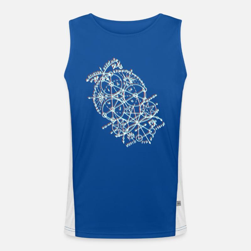 Mystische Geometrie Funktionelles Kontrast-Tank Top für Männer 