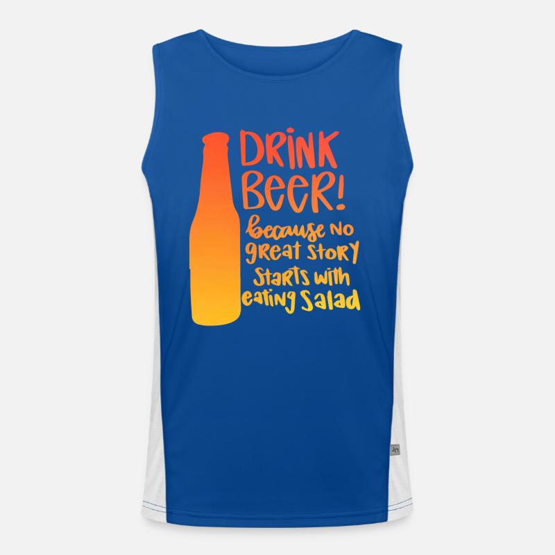 Drink Beer Funktionelles Kontrast-Tank Top für Männer 