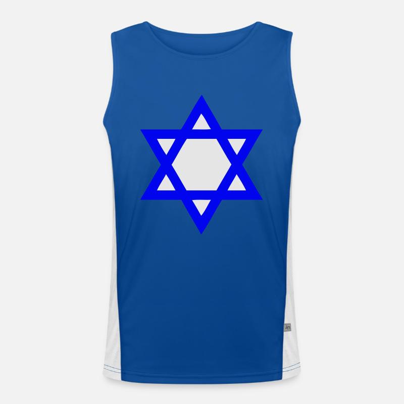 Davidstern Funktionelles Kontrast-Tank Top für Männer 
