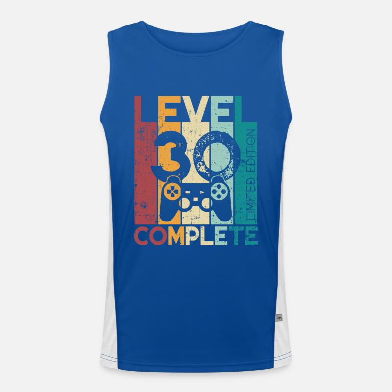 30 Geburtstag Level 30 Complete 30 Jahre Geschenk Funktionelles Kontrast-Tank Top für Männer 