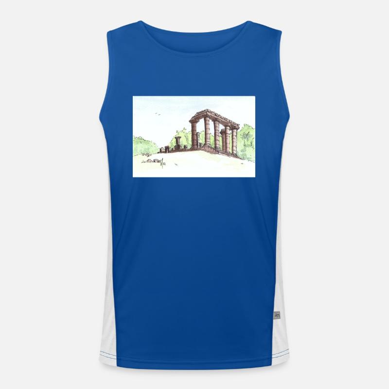 Tempel von Antas Funktionelles Kontrast-Tank Top für Männer 