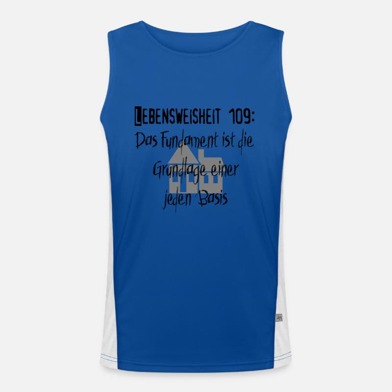 Lebensweisheit 109 Funktionelles Kontrast-Tank Top für Männer 