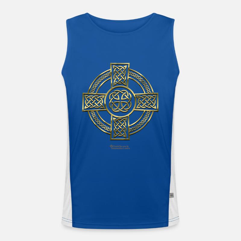 Celtic Cross Men's Functional Contrast Tank Top 