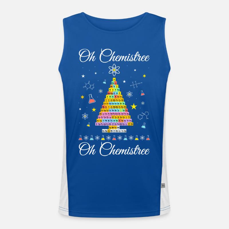 Arbre de Noël de table périodique courant de Chimistree Débardeur respirant contrasté Homme 