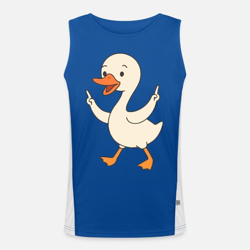 Dancing Swan Chick Men's Functional Contrast Tank Top 