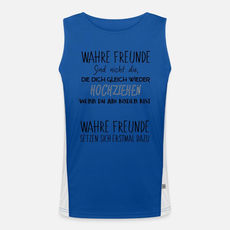 Wahre Freunde Beste Freundin Geschenk Funktionelles Kontrast-Tank Top für Männer 