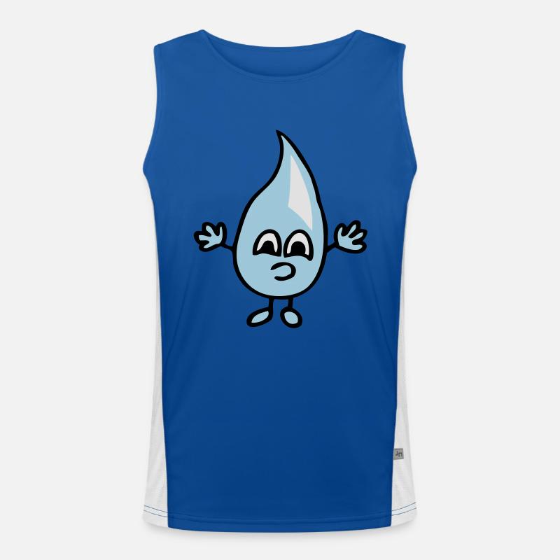 Kleiner Wassertropfen Funktionelles Kontrast-Tank Top für Männer 
