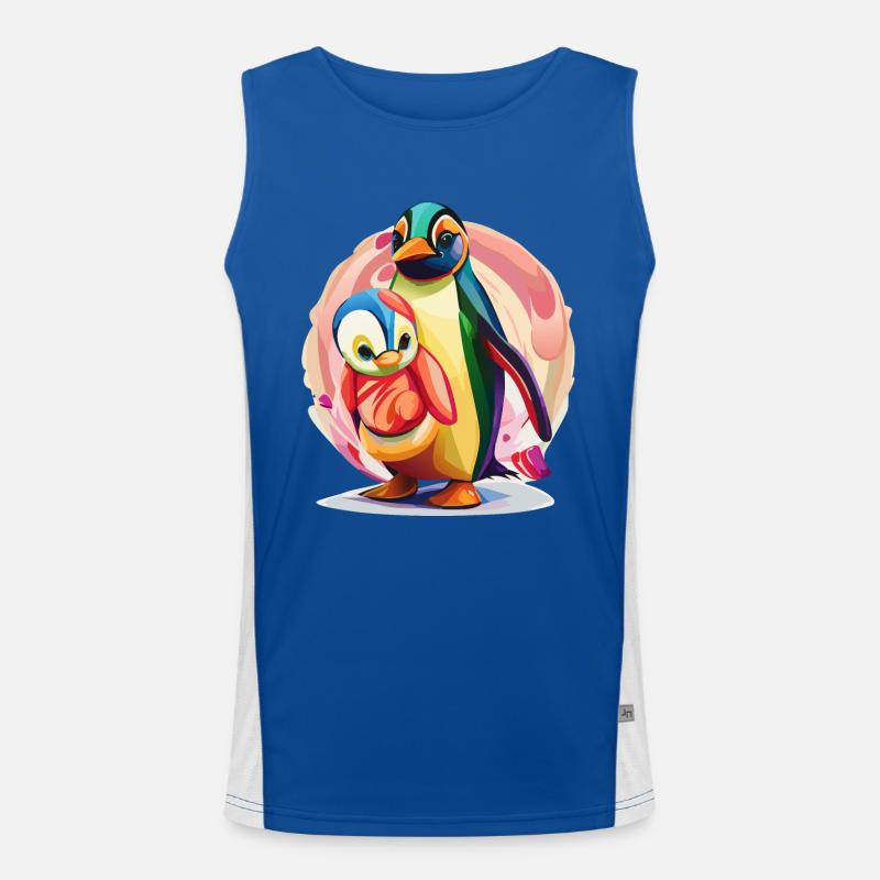 Pingouin mère et bébé Débardeur respirant contrasté Homme 