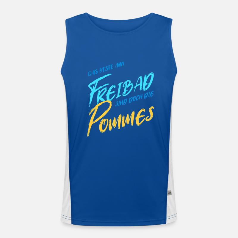 das Beste am Freibad Funktionelles Kontrast-Tank Top für Männer 