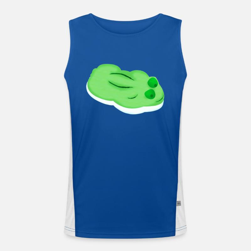 Gummifrosch comic Funktionelles Kontrast-Tank Top für Männer 