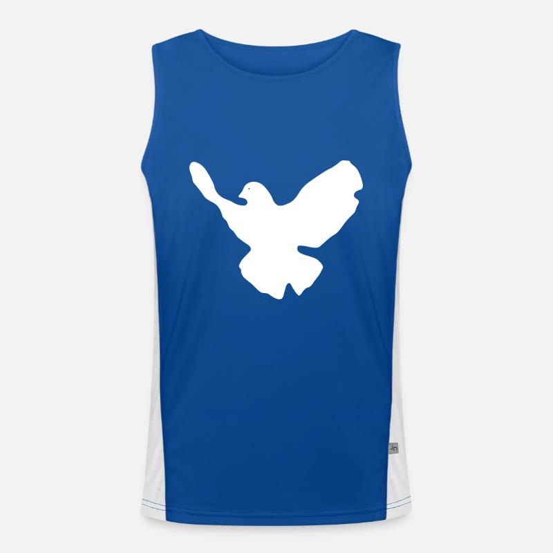 Friedenstaube Funktionelles Kontrast-Tank Top für Männer 