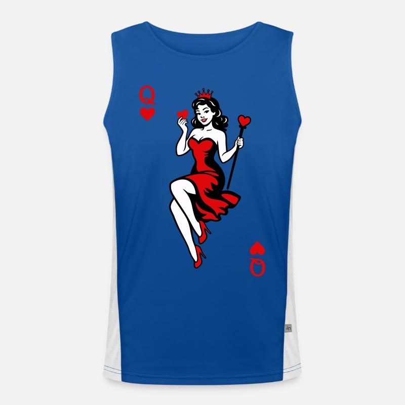 Heart Queen in Red Men's Functional Contrast Tank Top 