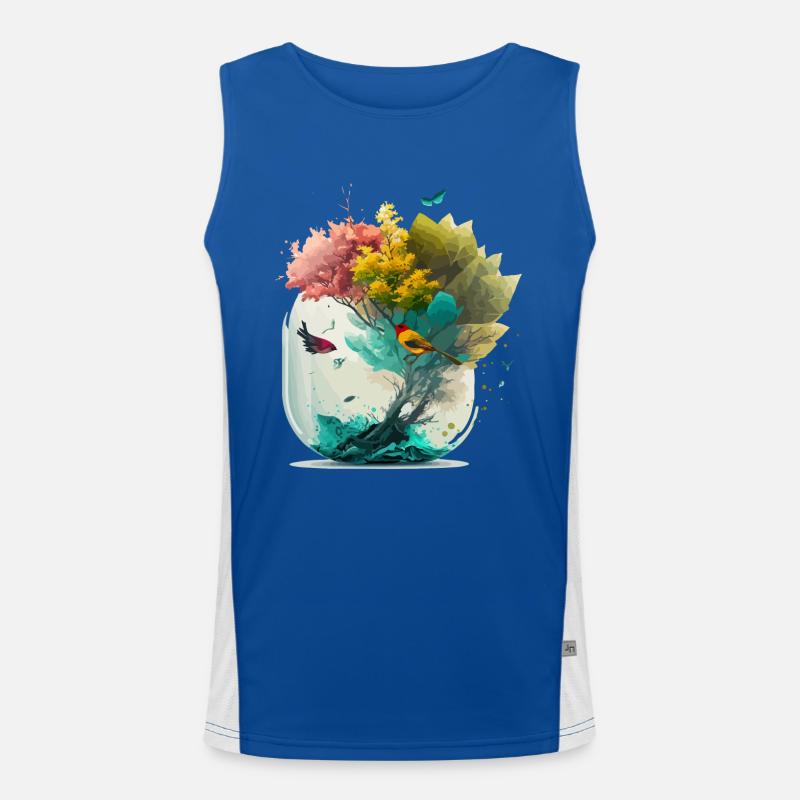 Der Miniaturwald Funktionelles Kontrast-Tank Top für Männer 