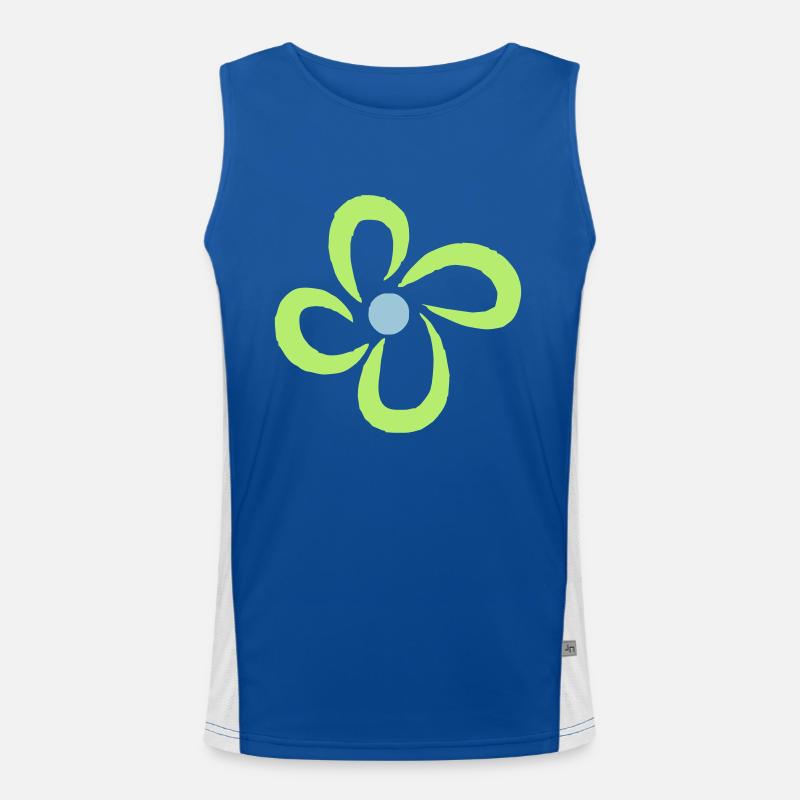 Blume Funktionelles Kontrast-Tank Top für Männer 