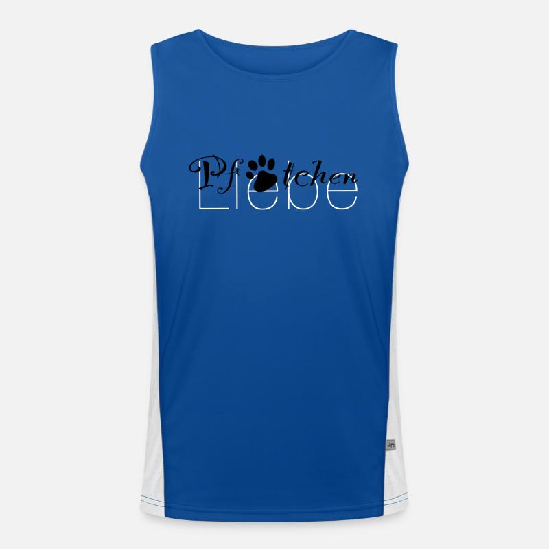 Pfötchen Liebe Funktionelles Kontrast-Tank Top für Männer 