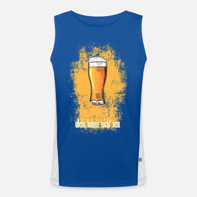 Bier Glas Spruch  Funktionelles Kontrast-Tank Top für Männer 