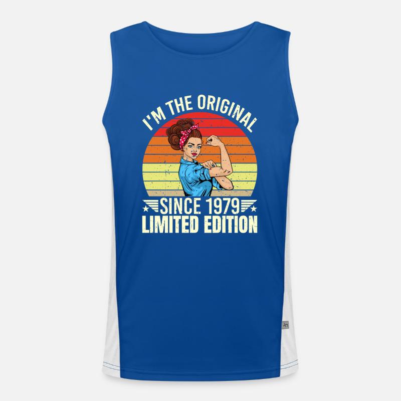 Ich Bin Das Original Seit 1979 Limited Edition Funktionelles Kontrast-Tank Top für Männer 