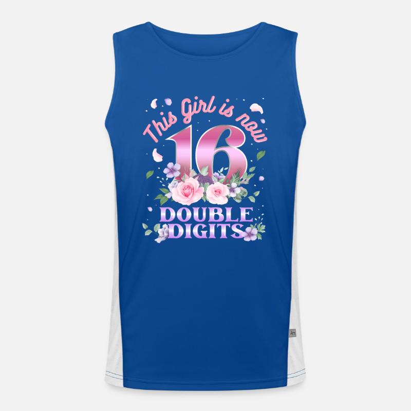 Dieses Mädchen Ist Jetzt 16 Double Digits 16. Funktionelles Kontrast-Tank Top für Männer 