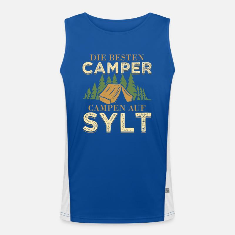 Die besten Camper campen auf Sylt Möwe In Nordsee Funktionelles Kontrast-Tank Top für Männer 