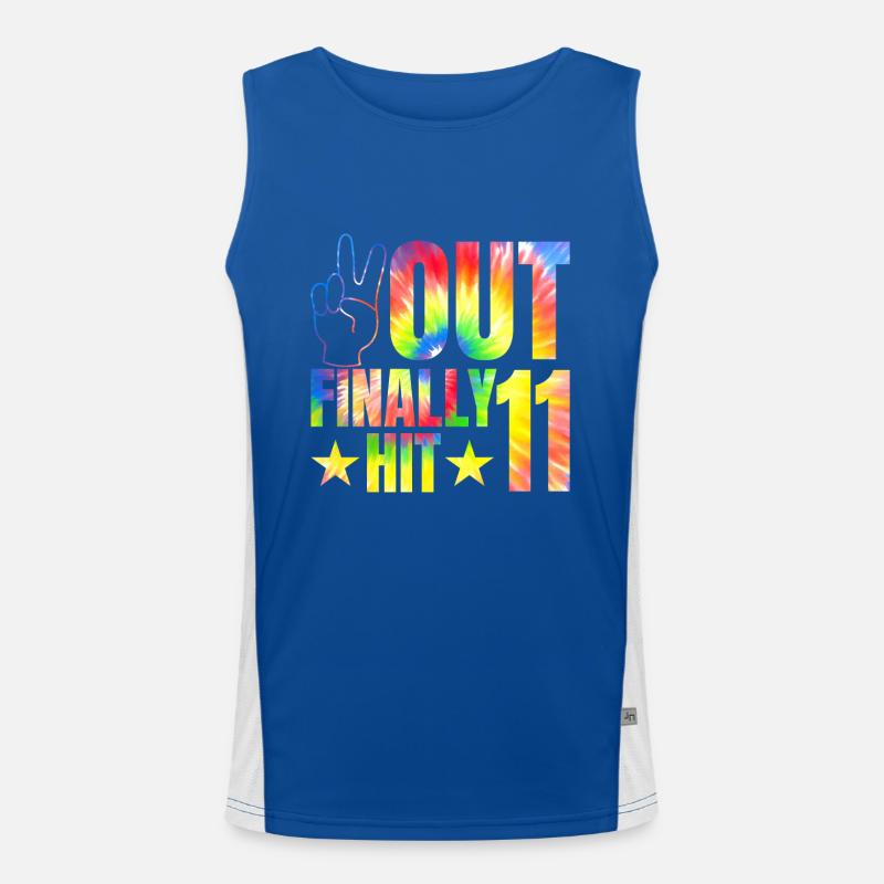 Endlich Hit 11-jährige Zelebrant 11. Funktionelles Kontrast-Tank Top für Männer 