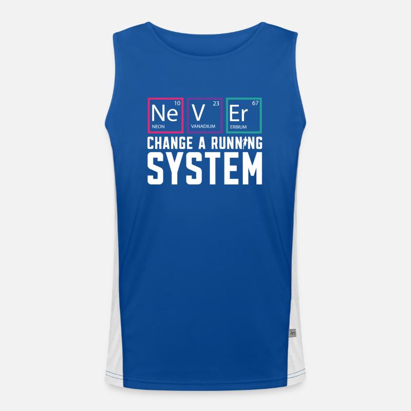 Never Change A Running System Runner Marathon Men's Functional Contrast Tank Top 