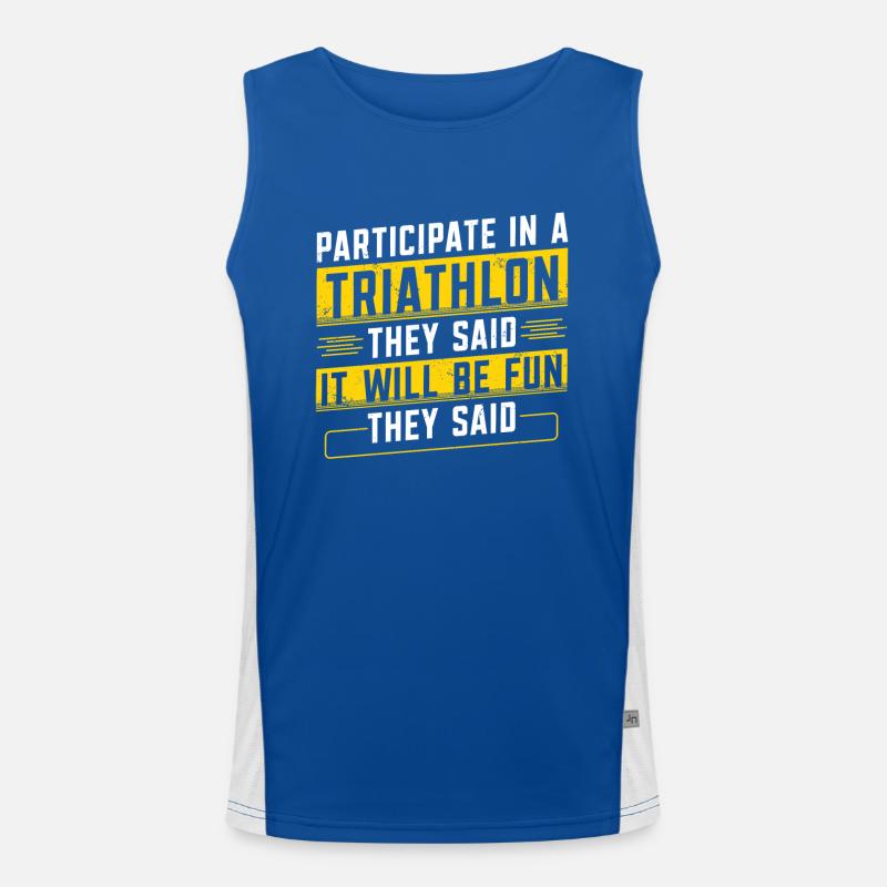Am Triathlon Teilnehmen Sie Sagten Athlet Funktionelles Kontrast-Tank Top für Männer 