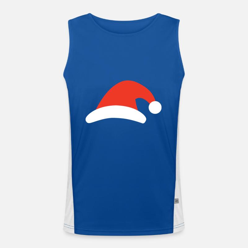 Santa Claus Hat Men's Functional Contrast Tank Top 