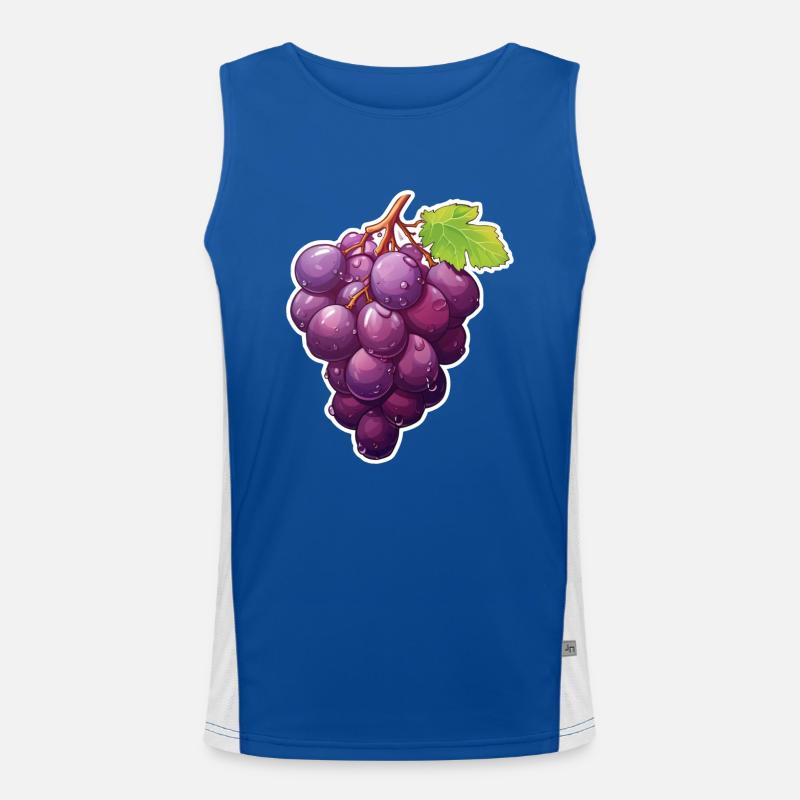 Trauben blau Rebe Funktionelles Kontrast-Tank Top für Männer 