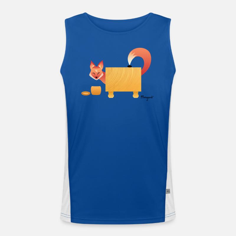 Frecher kleiner Fuchs Funktionelles Kontrast-Tank Top für Männer 