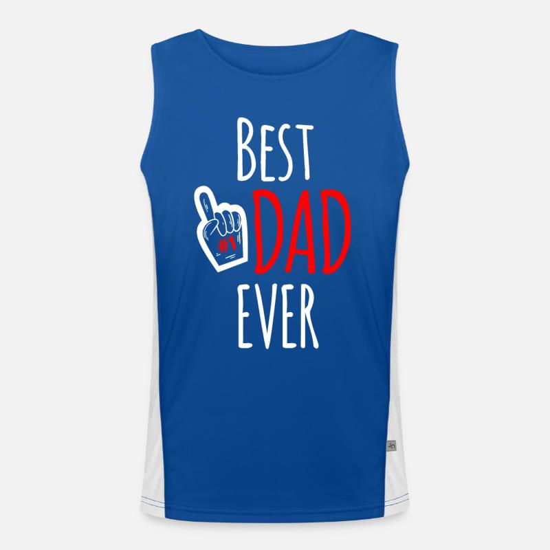 Best Dad Ever - Men's Functional Contrast Tank Top - royal/white