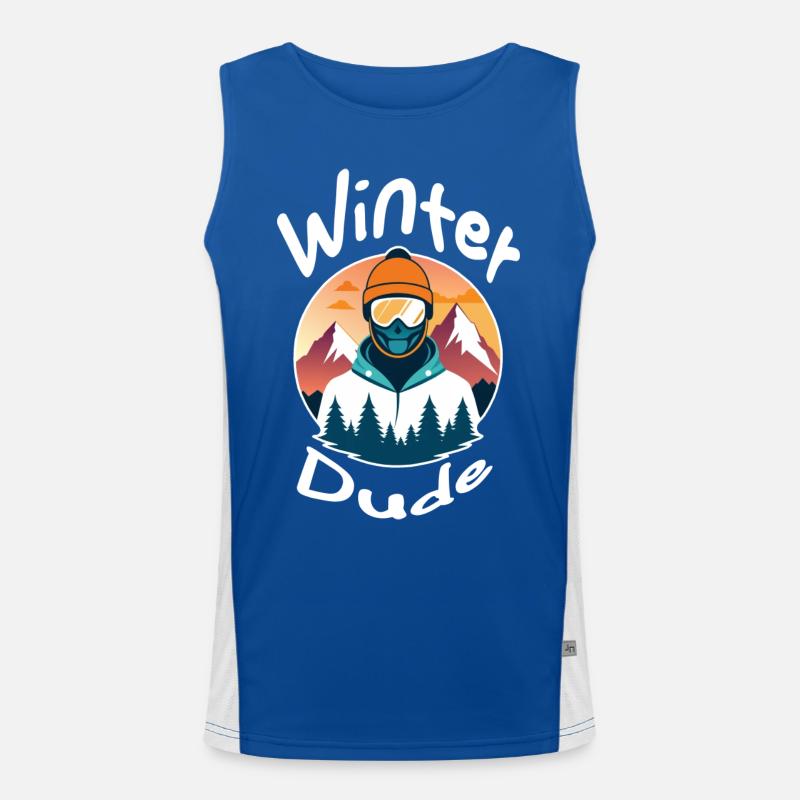 Winter Dude Funktionelles Kontrast-Tank Top für Männer 