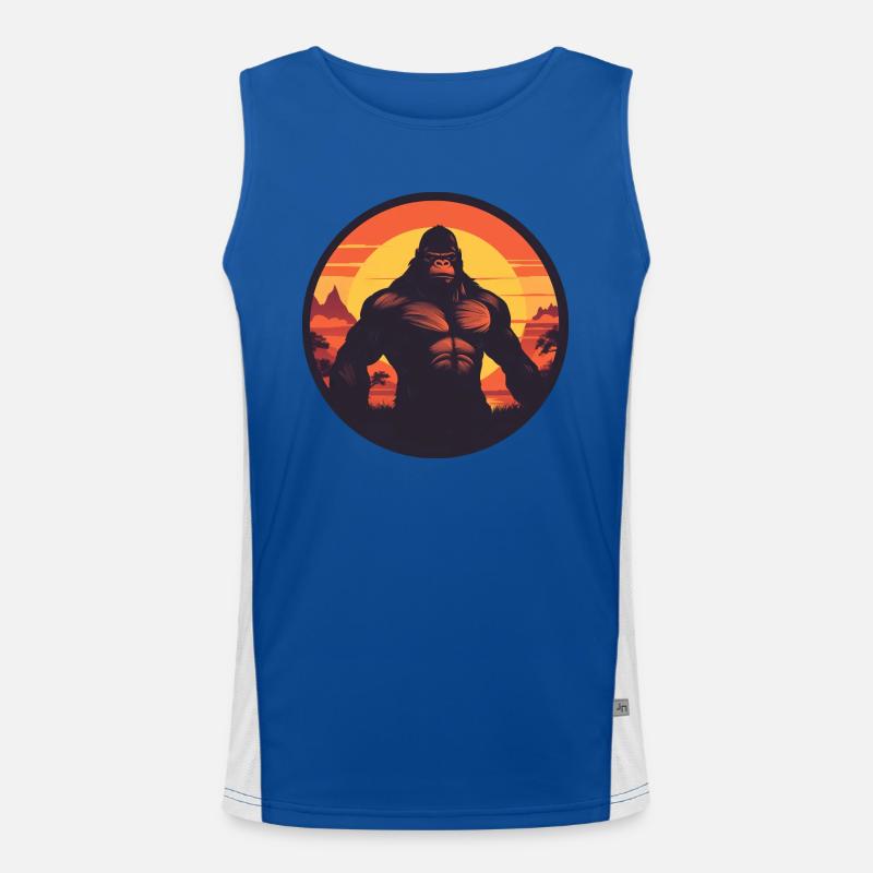 Conception forte de Gorilla Sunset Débardeur respirant contrasté Homme 