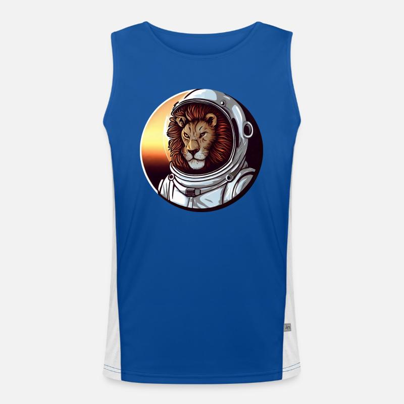 Lion Astronaut - Conception spatiale aventureuse Débardeur respirant contrasté Homme 