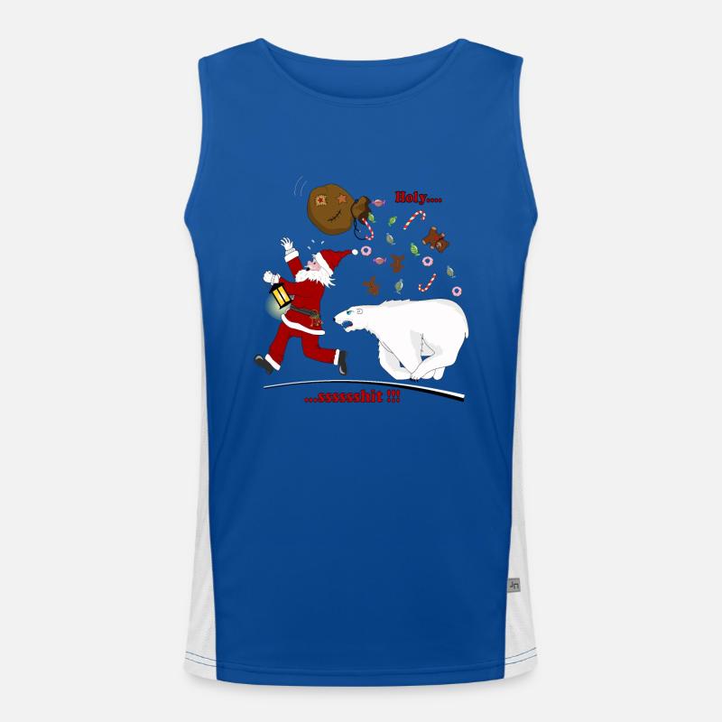 Weihnachtsmann Funktionelles Kontrast-Tank Top für Männer 