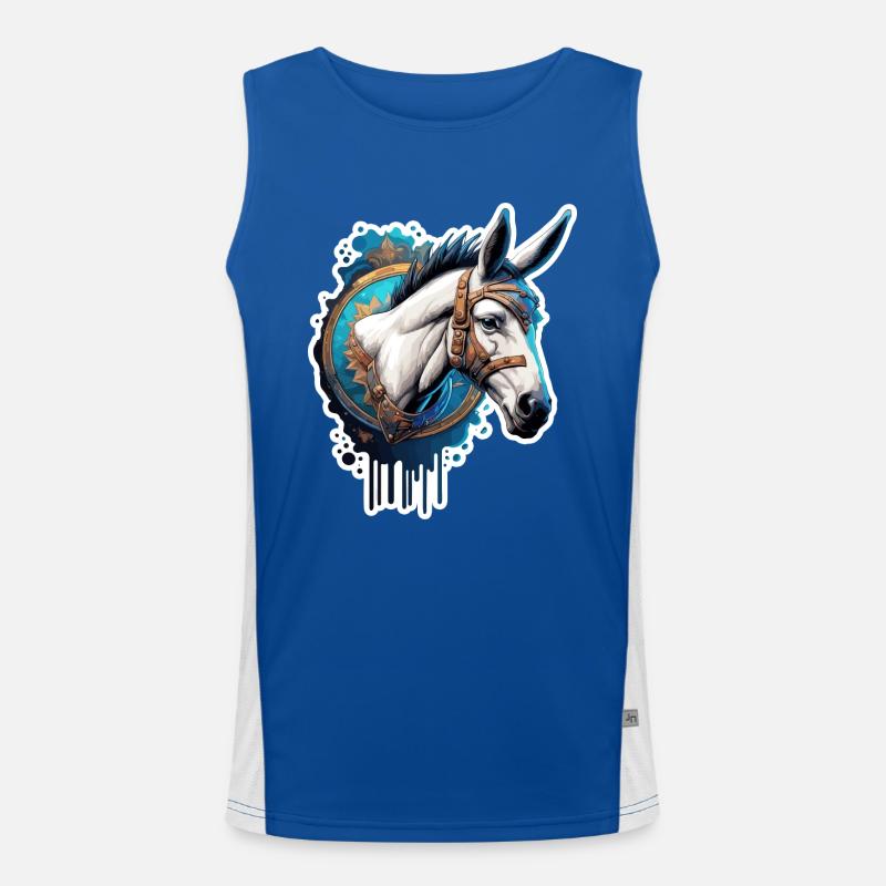 Esel / Tier /Grautier / Mähne / iah / Lasstier Funktionelles Kontrast-Tank Top für Männer 
