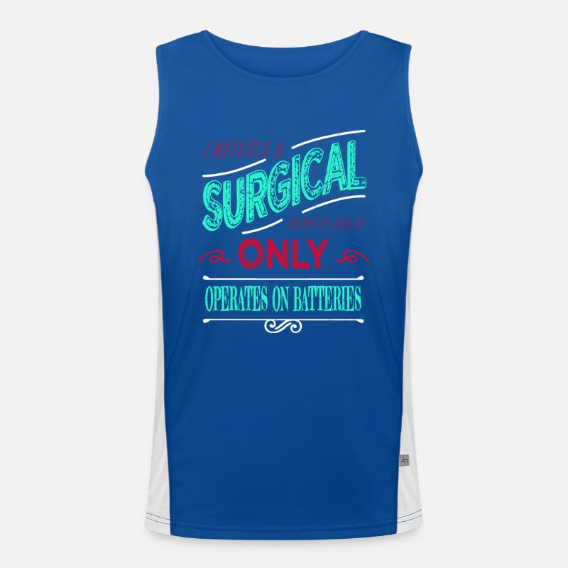 robotics tshirt present humor boys funny quote Men's Functional Contrast Tank Top 