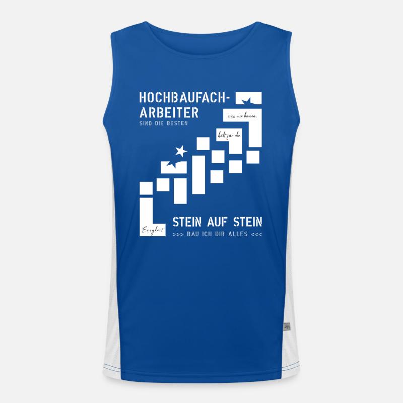 Building construction workers Men's Functional Contrast Tank Top 