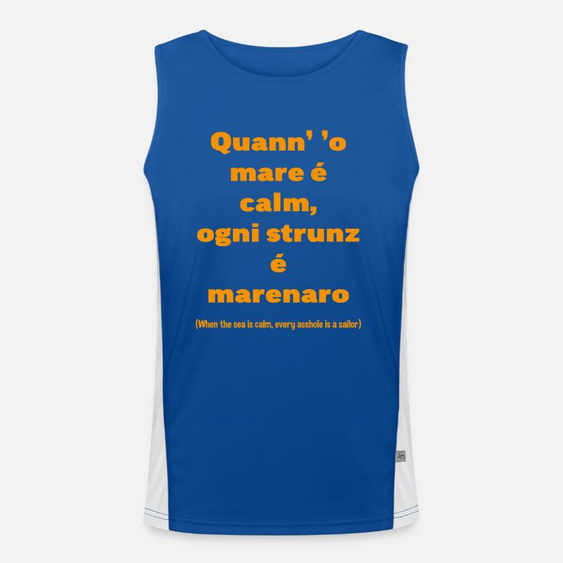 quando il mare é calmo ogni imbranato marinaio Canotta sportiva da uomo in contrasto cromatico 
