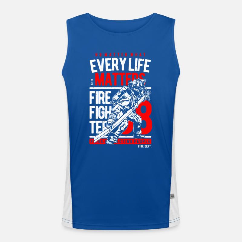 Fire brigade Every life counts Men's Functional Contrast Tank Top 