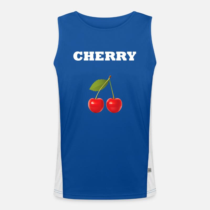 CHERRY STYLE - Men's Functional Contrast Tank Top  - royal/white