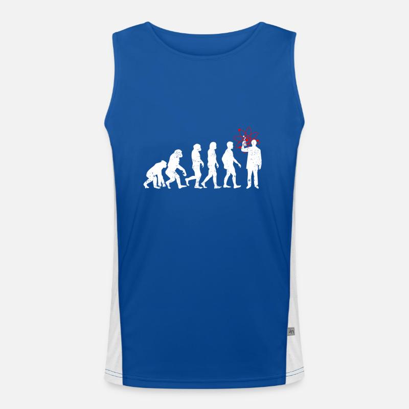 Physiker evolution beruf job physik wissenschaft Funktionelles Kontrast-Tank Top für Männer 