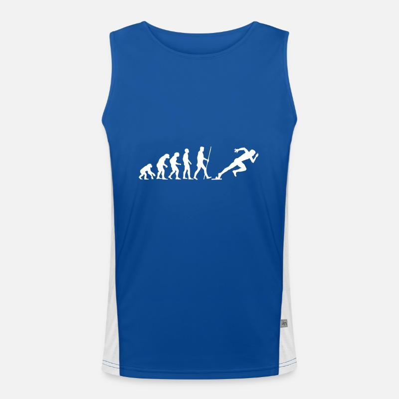 SPRINTER EVOLUTION! - Funktionelles Kontrast-Tank Top für Männer  - Royal/Weiß