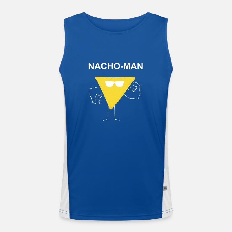 Nacho Man Macho Muscles Gift Gift Idea Men's Functional Contrast Tank Top 