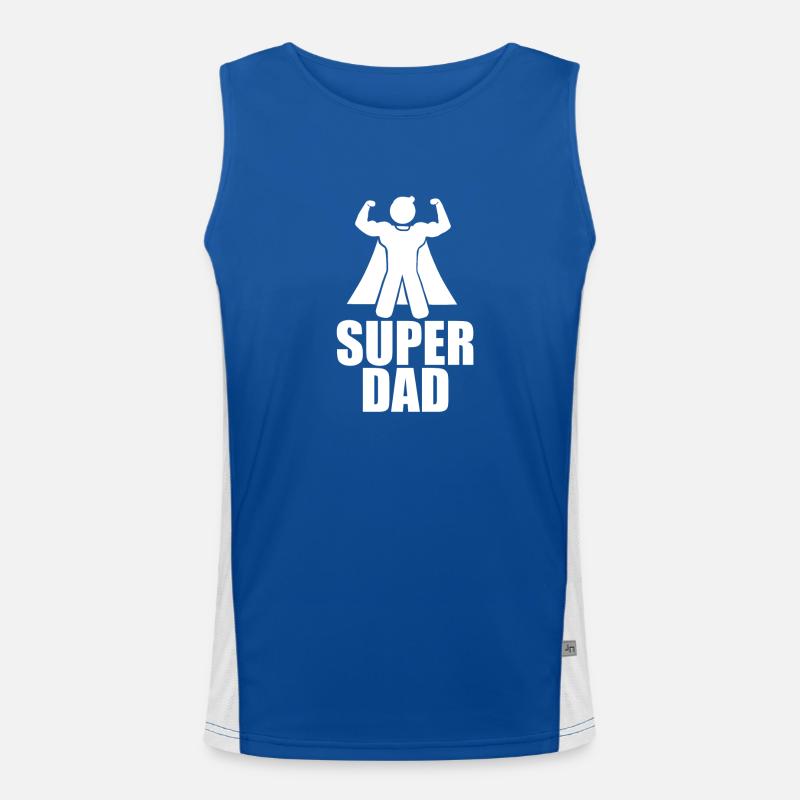 "SUPER DAD" Tshirt - gift idea Men's Functional Contrast Tank Top 